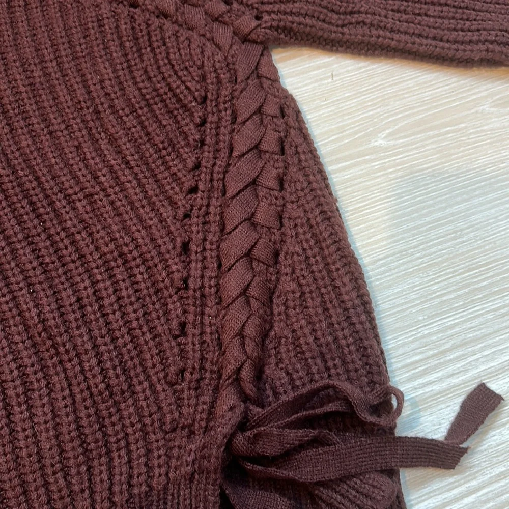 Revolve Brand NBD Tori laced Sweater size XS in Chocolate - Picture 5 of 5